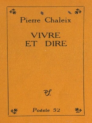 cover image of Vivre et dire
